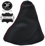 RED STITCHING GEAR GAITER FOR CITROEN C5 2001-2007 BLACK REAL LEATHER CUSTOM NEW
