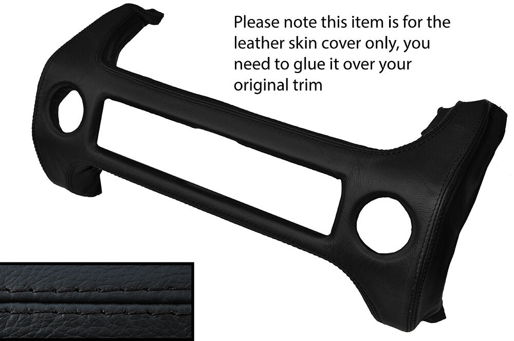 BLACK STICH CENTRE DASH TRIM PANEL SKIN COVER FITS RANGE ROVER VOGUE L322 07-12