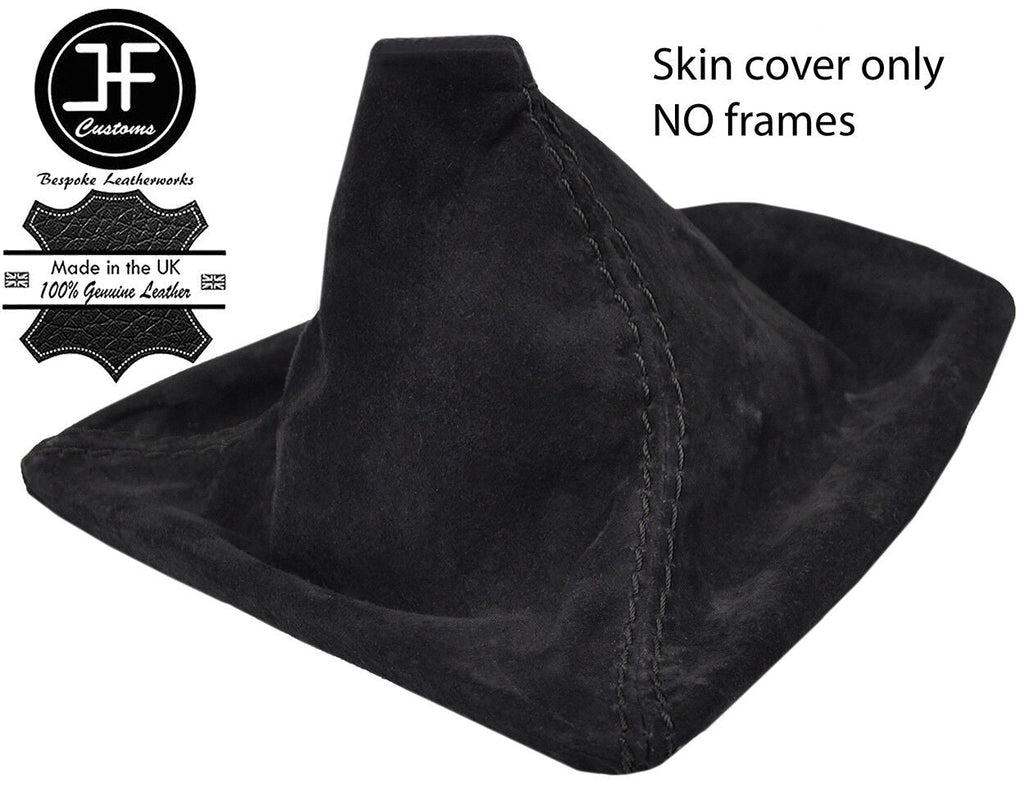 BLACK STITCHING REAL SUEDE MANUAL GEAR GAITER FOR BMW E90 E91 E92 E93 2006-2013