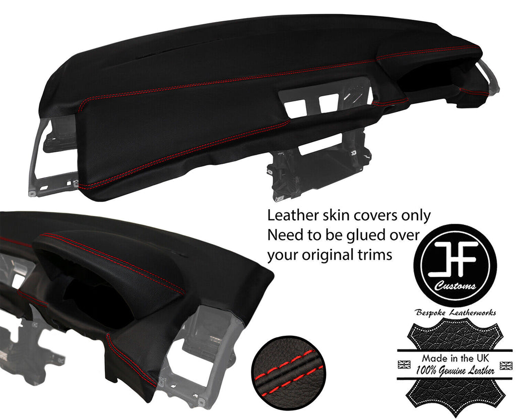RED STITCH DASH DASHBOARD LEATHER COVER FOR BMW 1 SERIES E81 E87 E88 05-12