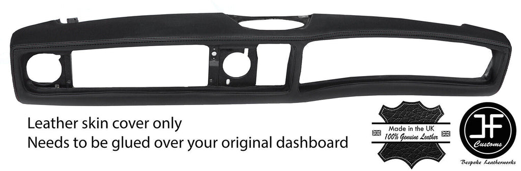 BLACK STITCHING DASH DASHBOARD LEATHER COVER FOR TRIUMPH STAG MK1 MK2 STYLE 2