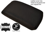BLACK STITCHING ARMREST LID LEATHER COVER FITS PEUGEOT 308 2013-2017 CUSTOM NEW