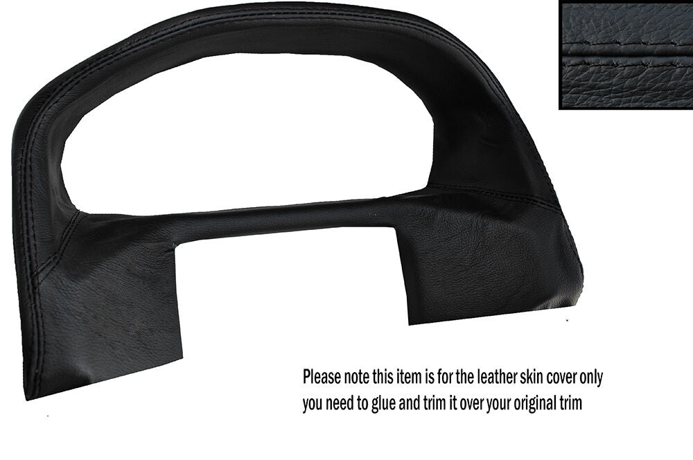 BLACK STITCHING SPEEDO SURROUND LEATHER COVER FITS RANGE ROVER P38 94-02 STYLE 2