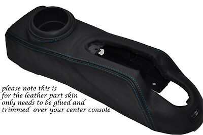 BLUE STITCH FITS BMW MINI ONE COOPER S R50 R53 01-06 CENTRE CONSOLE COVER
