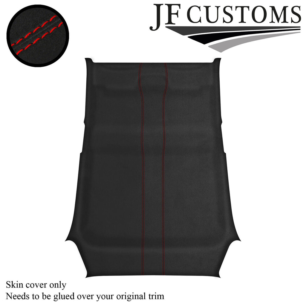 RED STITCH D GREY SUEDE ROOF HEADLINER COVER FOR RENAULT CLIO MK3 05-09 5DR