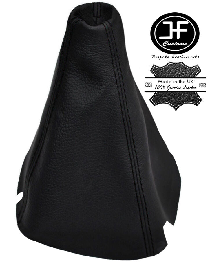BLACK STITCHING REAL LEATHER GEAR GAITER FITS HONDA ACCORD 2003-2007 CUSTOM NEW
