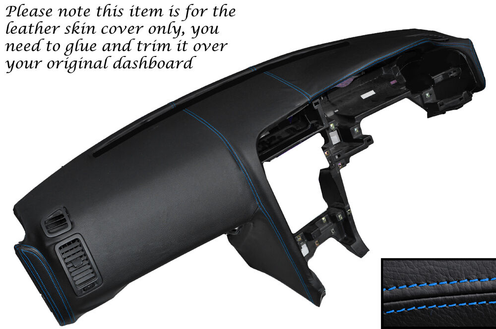 BLUE STITCH DASH DASHBOARD LEATHER COVER FITS NISSAN SKYLINE GTS GTR R33 93-98