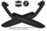 BLACK STICH 2X DOOR HANDLE ARMREST COVERS FITS AUDI A4 CABRIO CONVERTIBLE 02-09