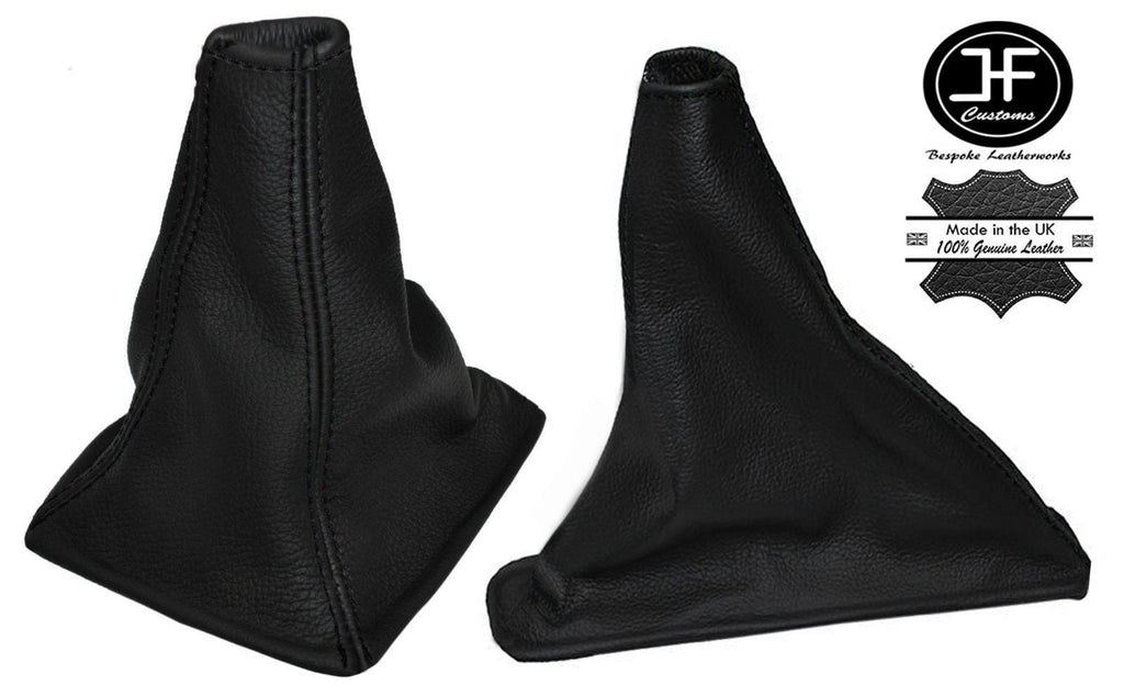 BLACK STITCH FITS LEXUS IS 2005-2013 BLACK LEATHER GEAR HANDBRAKE GAITER