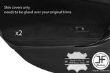 BLACK STITCHING 2X REAR DOOR ARMREST SUEDE COVER FOR BMW F20 2011-2017