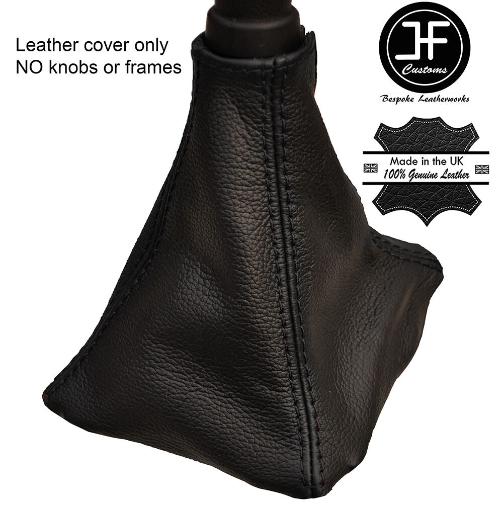 BLACK STITCHING GENUINE LEATHER MANUAL GEAR GAITER FITS SUZUKI SWIFT 2010-2015