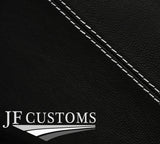 WHITE STITCH LEATHER 2X FRONT DOOR COVERS FOR FORD TRANSIT CUSTOM MK8 13-18