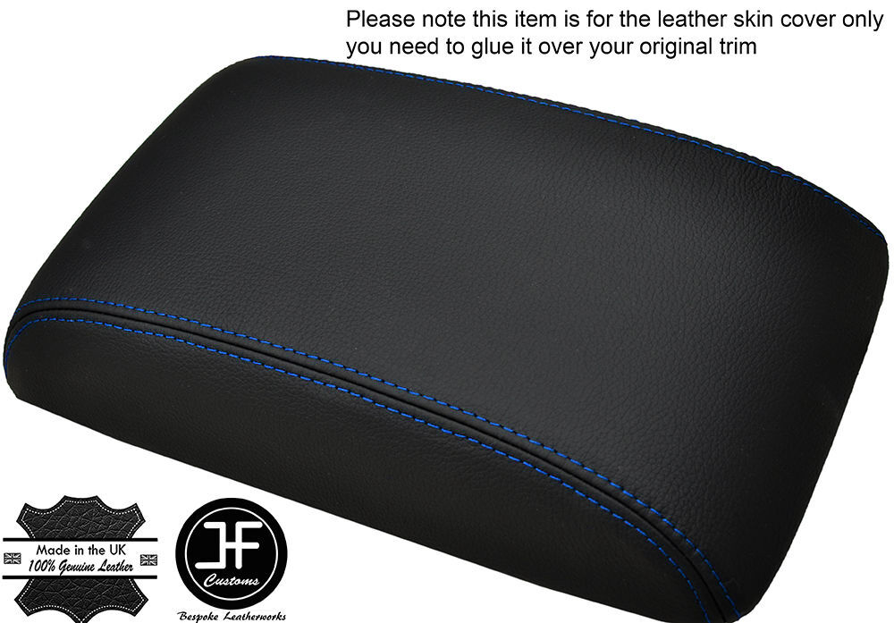 BLUE STITCHING FITS VW SCIROCCO 2008+ LEATHER ARMREST COVER LEATHER CUSTOM NEW