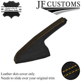 YELLOW STITCH FITS FIAT 500 & ABARTH 2007-2013 SLIM HANDBRAKE LEATHER GAITER