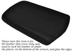 BLACK STITCHING LEATHER ARMREST LID SKIN COVER FITS CHRYSLER SEBRING 2007-2010