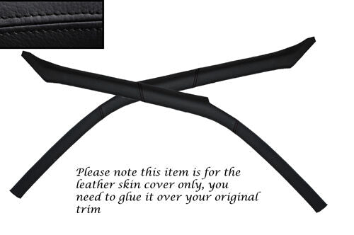 BLACK STITCH 2X WINDSCREEN PILLAR COVERS FITS NISSAN SKYLINE GTS GTR R32 89-94