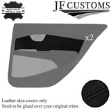 BLACK STITCH ITALIAN LEATHER 2X REAR DOOR CARD TRIM COVER FOR VOLVO S80 07-16