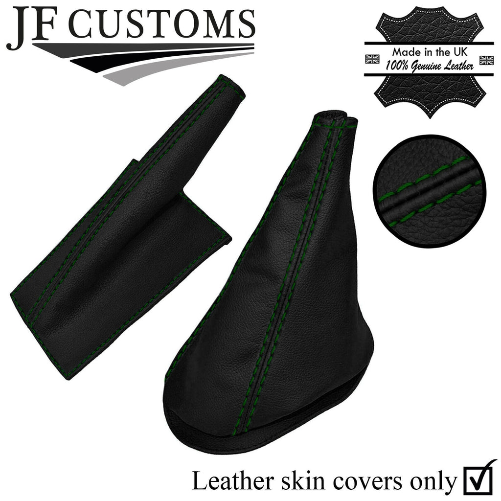 D GREEN STITCH LEATHER GEAR HANDBRAKE SET FOR MINI CLASSIC ROVER AUSTIN MORRIS