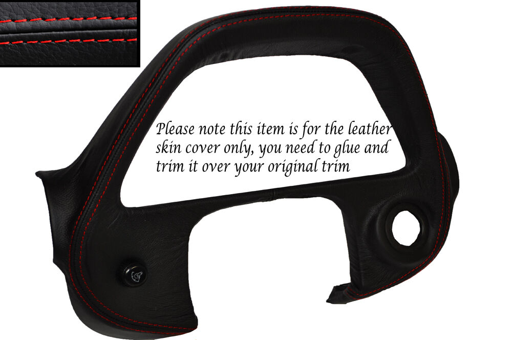 RED STITCH SPEEDO SURROUND TRIM LEATHER COVER FITS LEXUS IS200 ALTEZZA 98-05