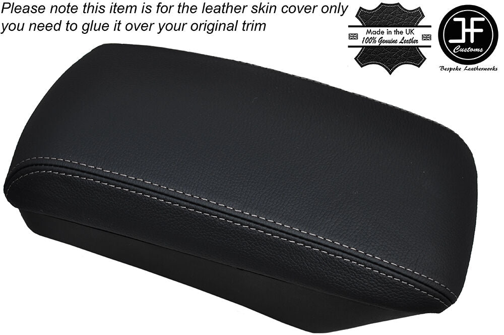 GREY STITCHING ARMREST LID LEATHER SKIN COVER FITS KIA CEED 2006-2012 CUSTOM NEW