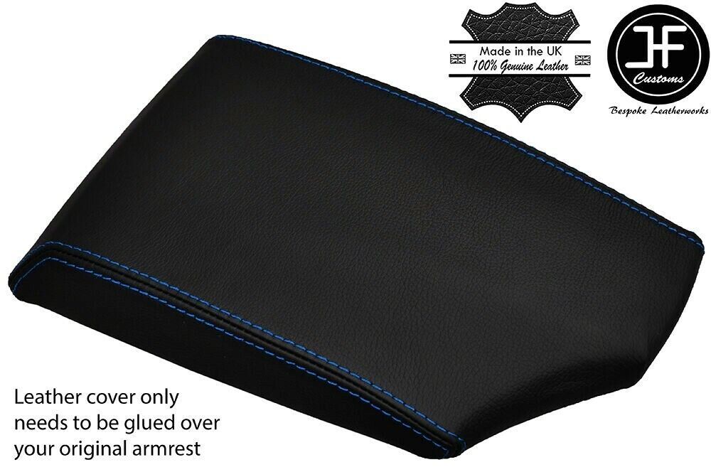 ROYAL BLUE STITCHING LEATHER ARMREST COVER FITS BMW E81 E82 E87 E88 2005-2012