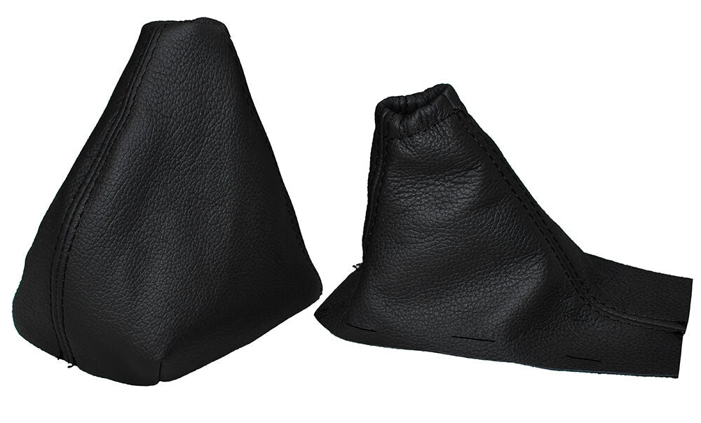 BLACK STITCHING LEATHER GEAR & HANDBRAKE GAITER FITS VOLVO C70 1997-2005