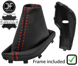 RED STITCH LEATHER AUTOMATIC GEAR+PLASTIC FRAME FITS HYUNDAI SONATA 11-14