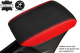 BLACK & RED LEATHER ARMREST COVER FITS VAUXHALL OPEL ASTRA K MK7 2016+