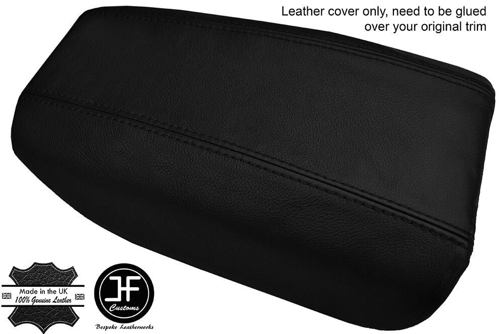 BLACK REAL LEATHER ARMREST COVER FITS VOLVO S80 1999-2006 CUSTOM NEW MADE IN UK