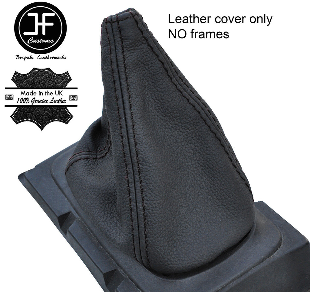 BLACK STITCH REAL LEATHER GEAR GAITER RUBBER REPLACEMENT FOR SUZUKI SWIFT 97-03