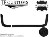 BLACK STITCH 3X FRONT DASH TRIMS LEATHER COVERS FITS JAGUAR SERIES 1 2 XJ6 XJ12