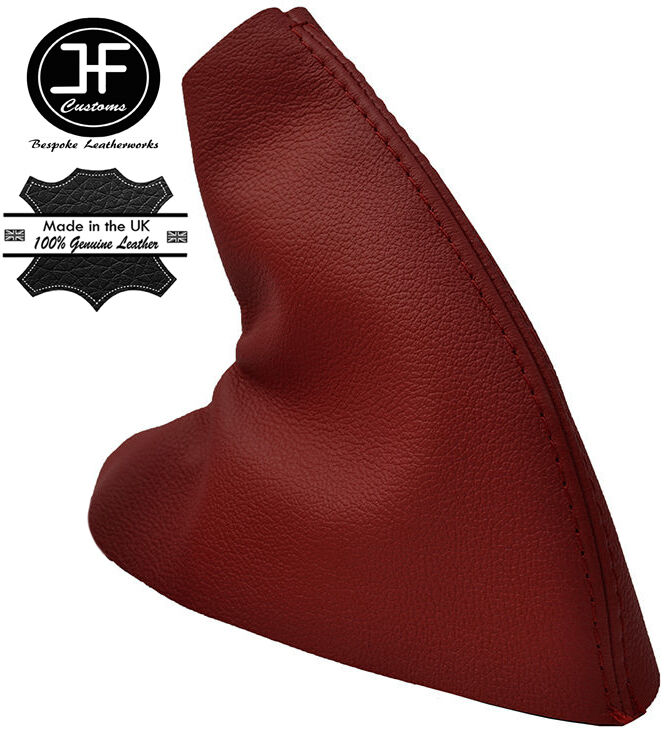 DARK RED LEATHER HANDBRAKE GAITER FITS MG MGF MGTF 95-2005 CUSTOM NEW MADE IN UK