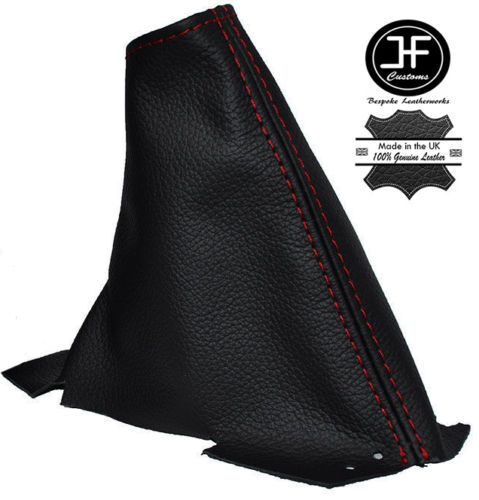 RED DOUBLE STITCH FOR VOLVO S60 2000-2007 HANDBRAKE GAITOR COVER LEATHER