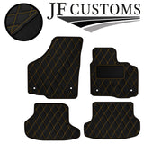 YELLOW  DIAMOND VINYL 4XTAILORED FLOOR CARPET FOR GOLF MK6 CONVERTIBLE 09-14 JF1