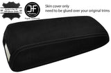 BLACK STITCH CUP HOLDER ARMREST REAL SUEDE COVER FITS VOLVO 740  760 780 940