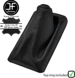 BLACK & BLACK LEATHER GEAR GAITER WITH TOP RING FOR HONDA CIVIC 1988-1995