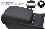 BLACK STITCHING ARMREST LID REAL LEATHER COVER FITS AUDI A6 C7 2012-2018