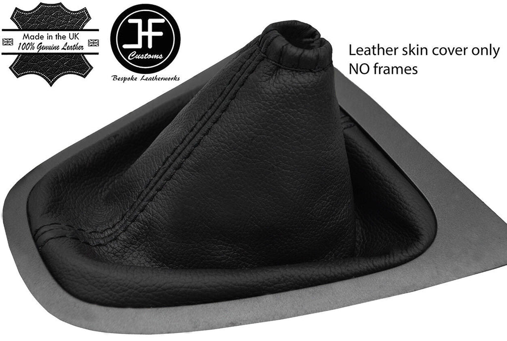 BLACK STITCH TOP GRAIN LEATHER MANUAL GEAR GAITER FITS TOYOTA AURIS 2007-2011