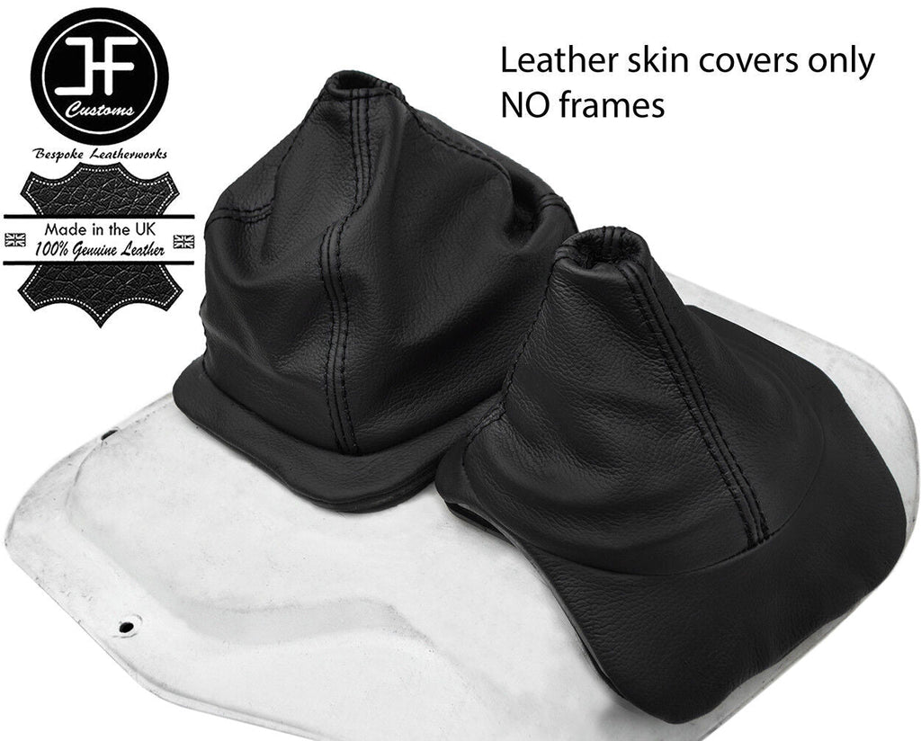 BLACK STITCH LEATHER GEAR GAITER & 4WD GAITER FOR TOYOTA LAND CRUISER 75 SERIES