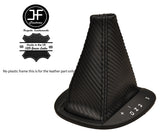 BLACK STITCH CARBON VINYL AUTO AUTOMATIC GEAR GAITER FOR ALFA ROMEO MITO 08-16