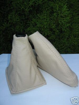 FITS MGF CREAM GEAR & HANDBRAKE GAITER 95-99 GENUINE LEATHER CUSTOM NEW