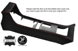 RED STITCHING CENTRE CONSOLE LEATHER COVERS FITS DELOREAN DMC-12 1981-1983