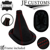 RED STITCH ITLEATHER GEAR GAITER  WITH PLASTIC FRAME FOR ALFA ROMEO 33 90-94
