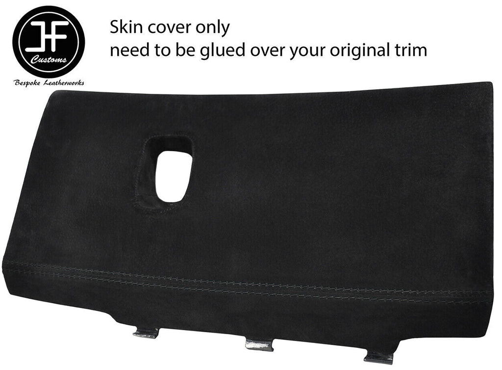 BLACK STITCHING SUEDE GLOVE BOX LID COVER FITS CORVETTE C6 2005-2013 CUSTOM NEW