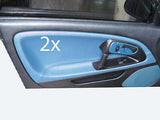 blue leather FITS  MITSUBISHI FTO 2 x DOOR CARD LEATHER COVERS CUSTOM NEW