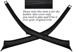 BLACK STITCHING 2X WINDSCREEN PILLAR SKIN COVERS FITS FORD RANGER 1999-2006
