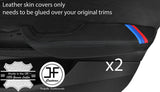 BLACK STITCH TRI STRIPE 2X FRONT DOOR ARMREST LEATHER COVER FOR BMW X3 F25 11-18