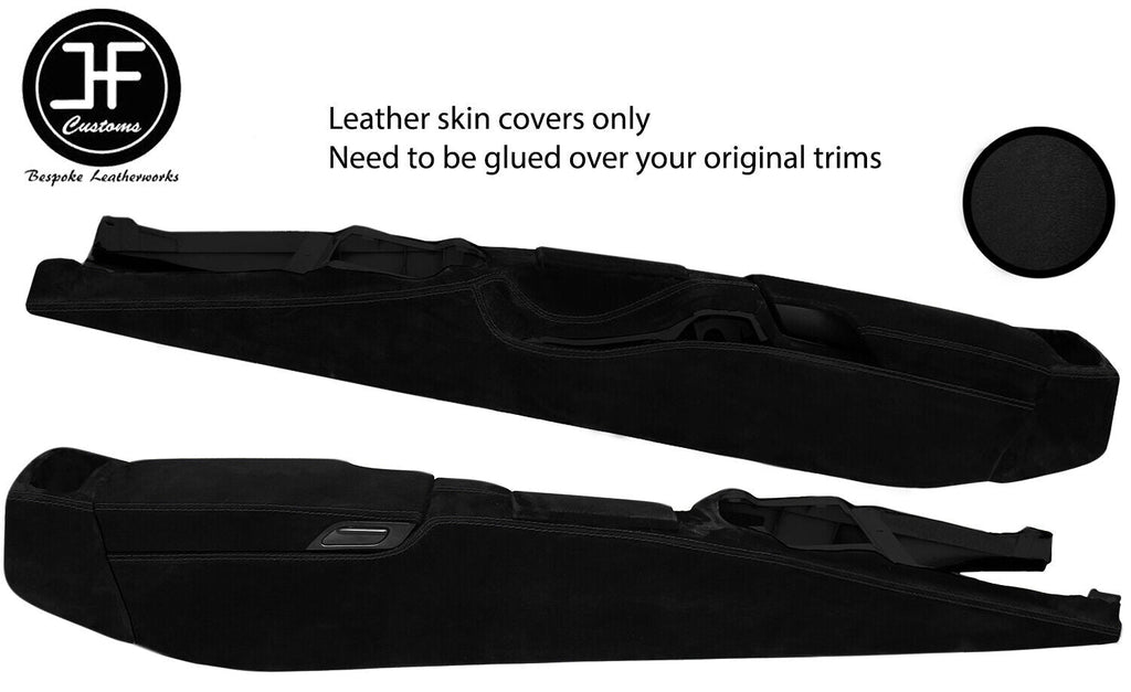 BLACK STITCH FULL CONSOLE LUXE SUEDE COVER FOR PORSCHE CARRERA 911 997 04-12