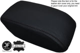 BLACK STITCHING ARMREST LID LEATHER COVER FITS AUDI Q3 2012-2016 CUSTOM NEW