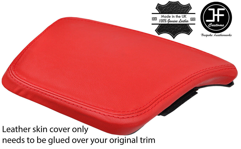 RED GENUINE REAL LEATHER ARMREST COVER FITS VOLVO XC90 2015-2018 CUSTOM NEW